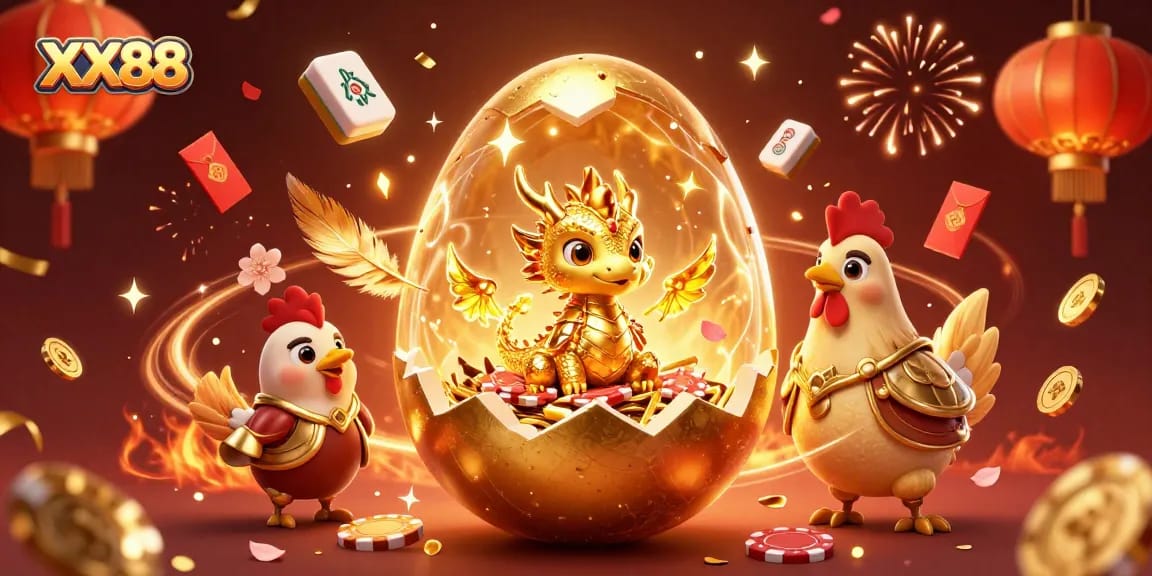 Experience thrilling moments at XX88 with a vibrant 3D casino illustration showcasing dynamic gaming elements.