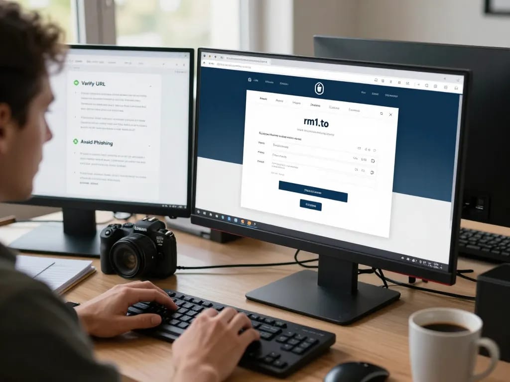 Accessing the rm1.to login page securely with user-friendly interface.