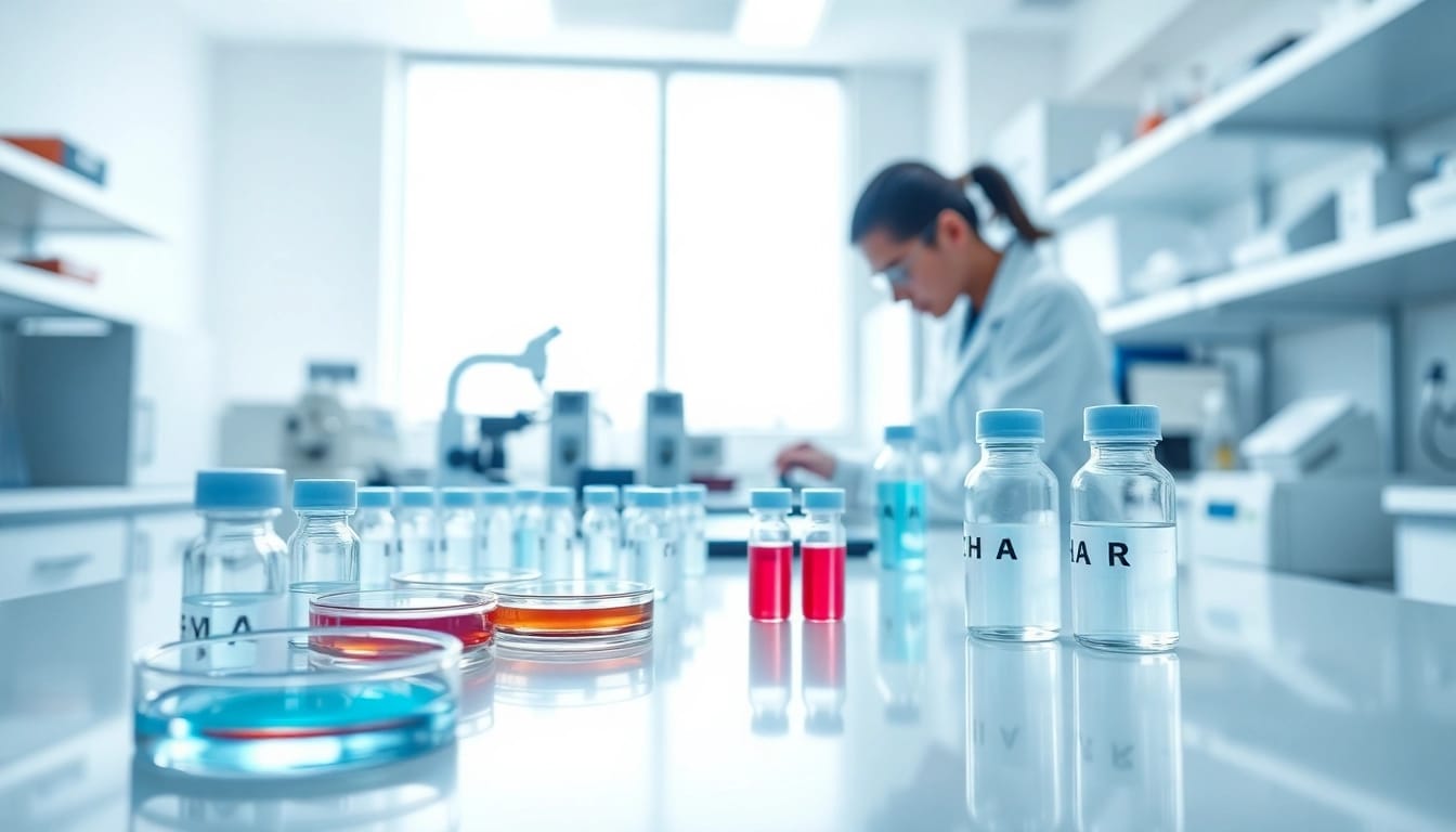View of a professional lab at https://hydroresearchpeptides.com/ focusing on peptide research and analysis.