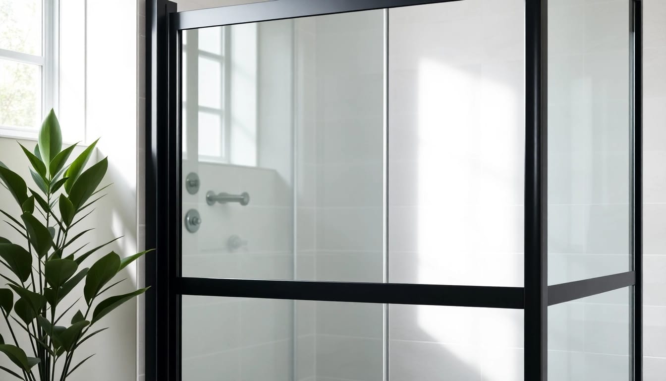 Install a stunning black shower door that elevates your bathroom decor.