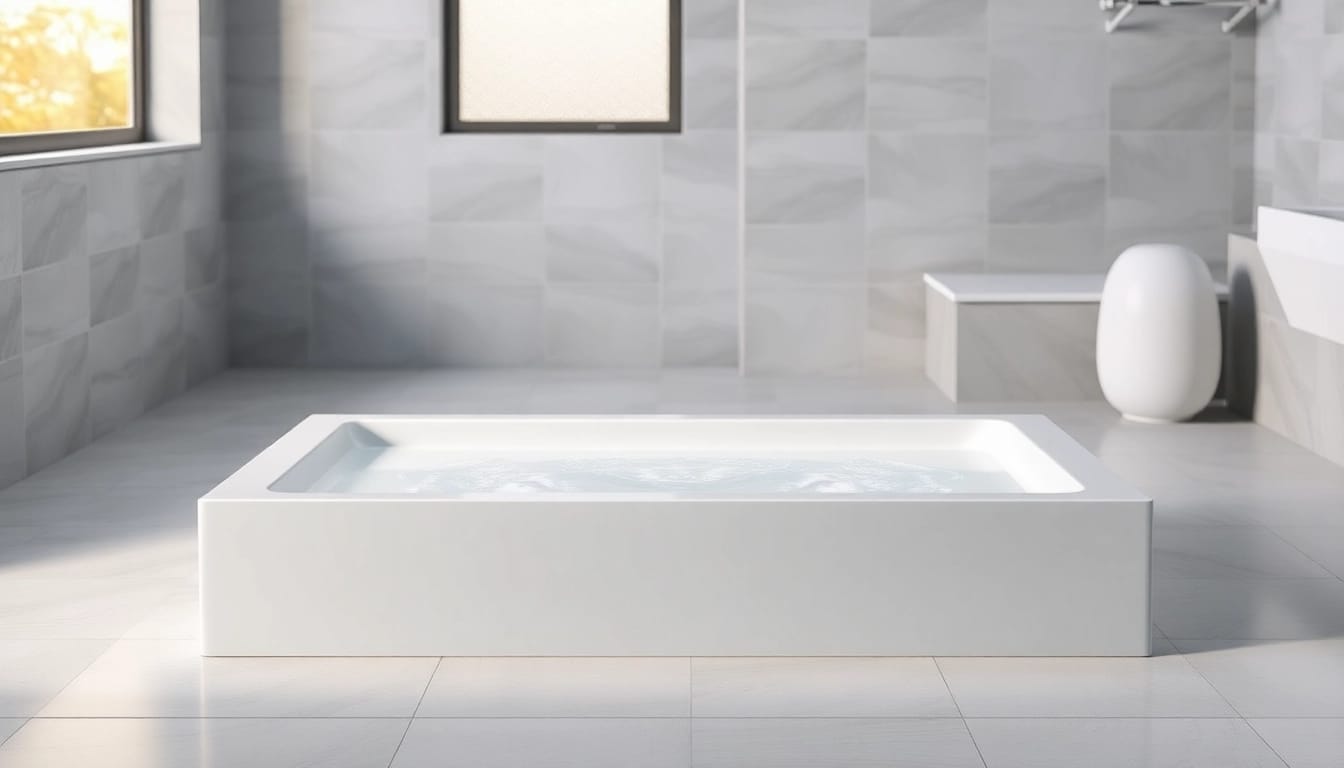 Explore a beautifully designed 800 x 800 shower base showcasing modern elegance.