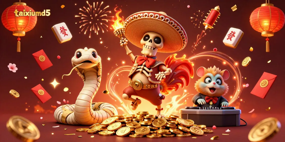 Celebrate big wins at taixiumd5 with festive characters dancing on gold coins!