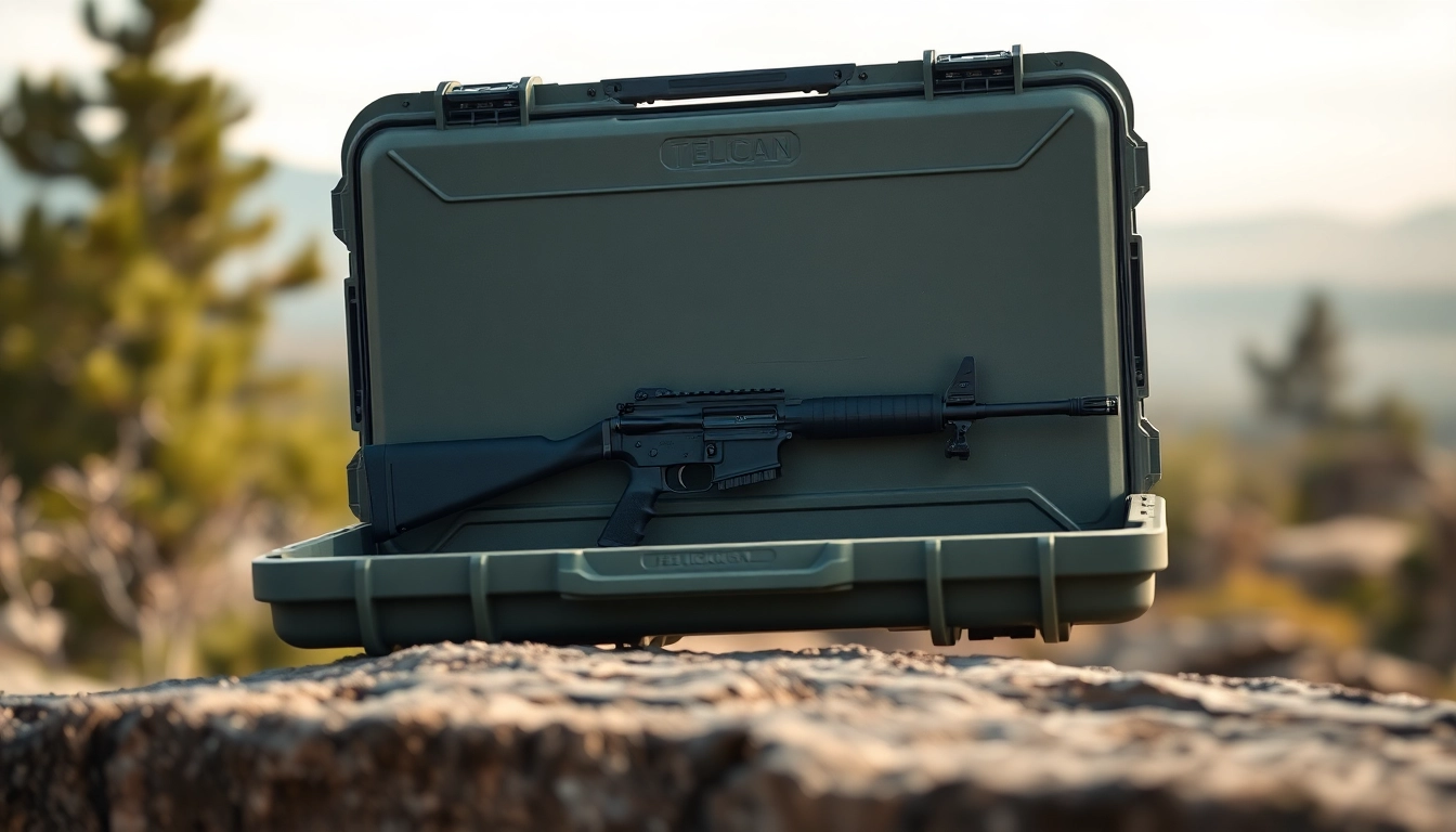 Shop our pelican gun case for sale, designed for durability and protection in outdoor environments.
