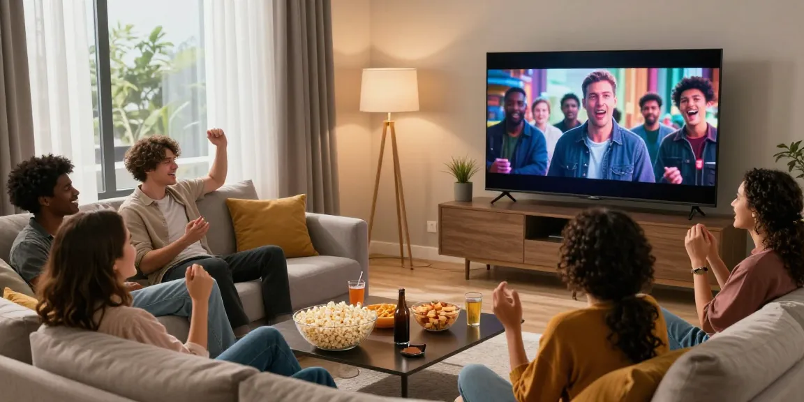 Pikashow APK enabling friends to stream movies together in a cozy living room.