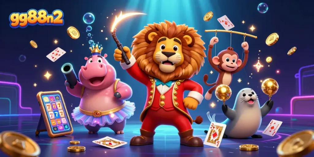 Engage in thrilling gaming at gg88n2 with captivating characters and sparkling casino elements.