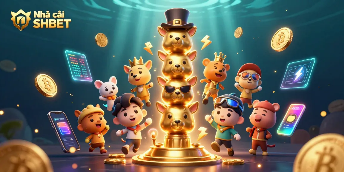Experience the excitement at Nhà cái SHBET with dynamic 3D casino elements in an engaging underwater scene.