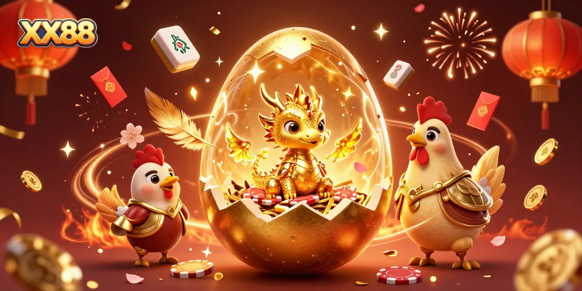 Experience thrilling moments at XX88 with a vibrant 3D casino illustration showcasing dynamic gaming elements.