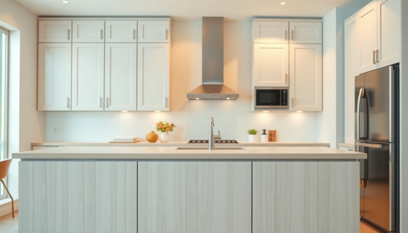 Cabinet Refacing Largo FL, showcasing a modern kitchen transformation with beautifully refaced cabinets.