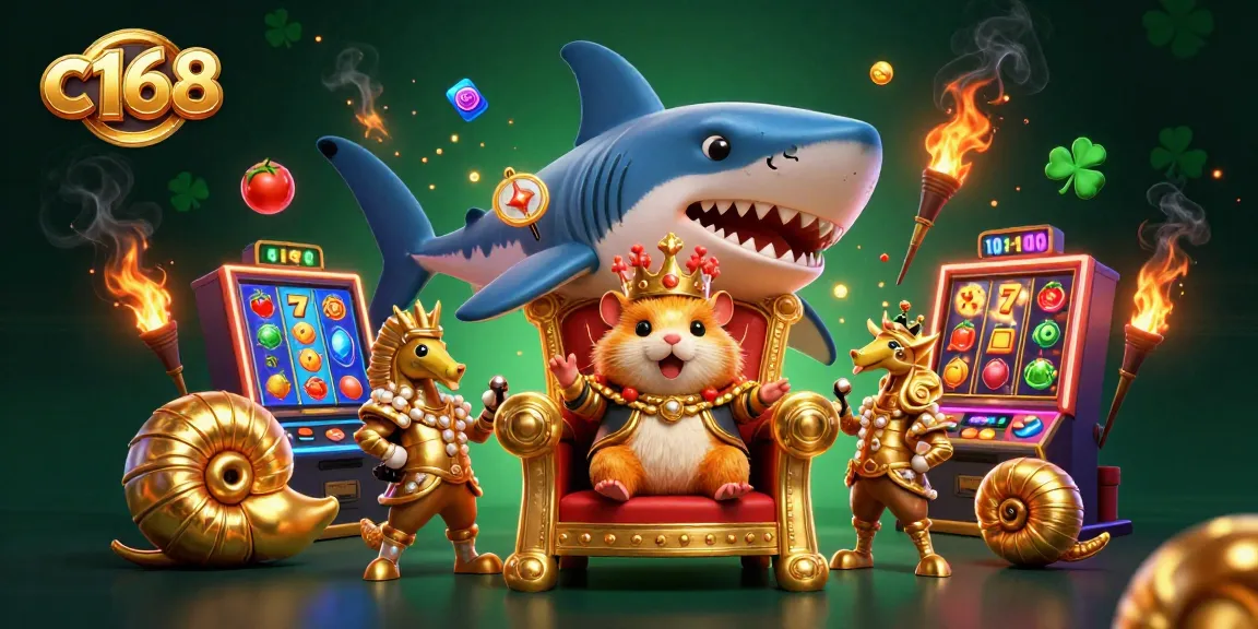 Experience thrilling game action with c168 at a vibrant casino filled with colorful slot machines.