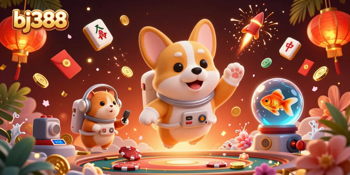Engage with BJ388, an online gaming universe featuring vibrant casino elements and captivating characters.