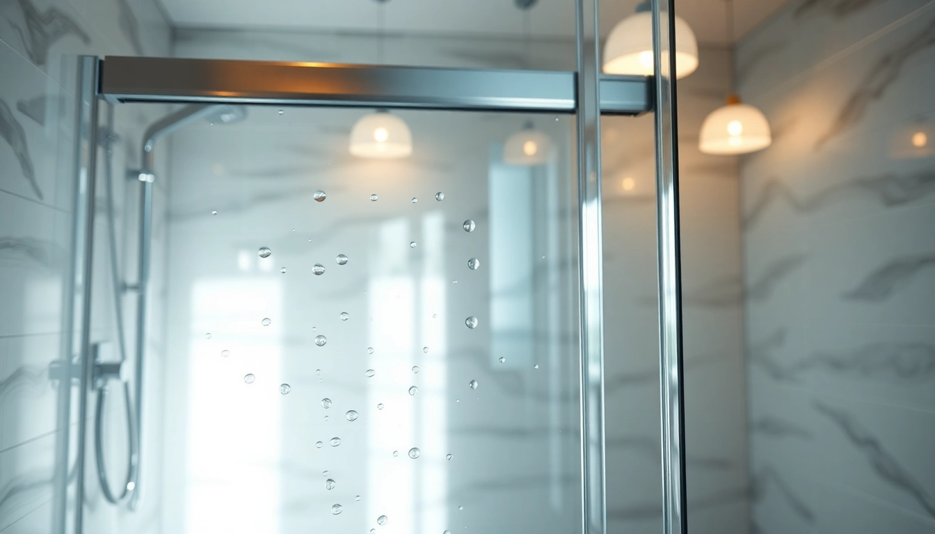 Elegant shower screen sliding door enhancing a modern bathroom design with glass and chrome features.