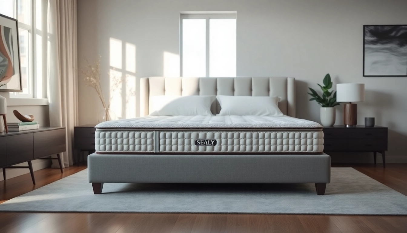 Enhance your sleep with the Sealy Posturepedic bed featuring a plush design and elegant style.
