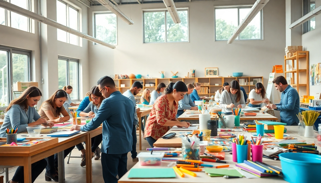 Explore craft training programs in an engaging classroom atmosphere filled with vibrant activities.