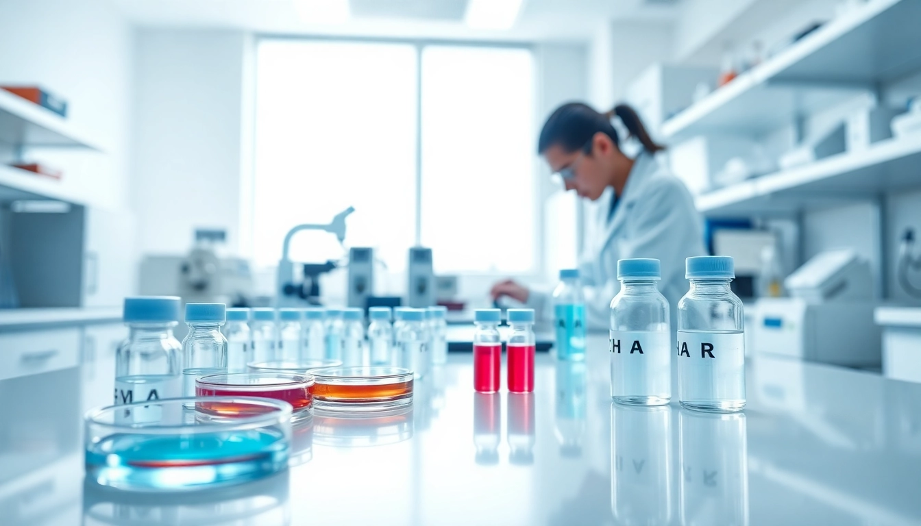 View of a professional lab at https://hydroresearchpeptides.com/ focusing on peptide research and analysis.