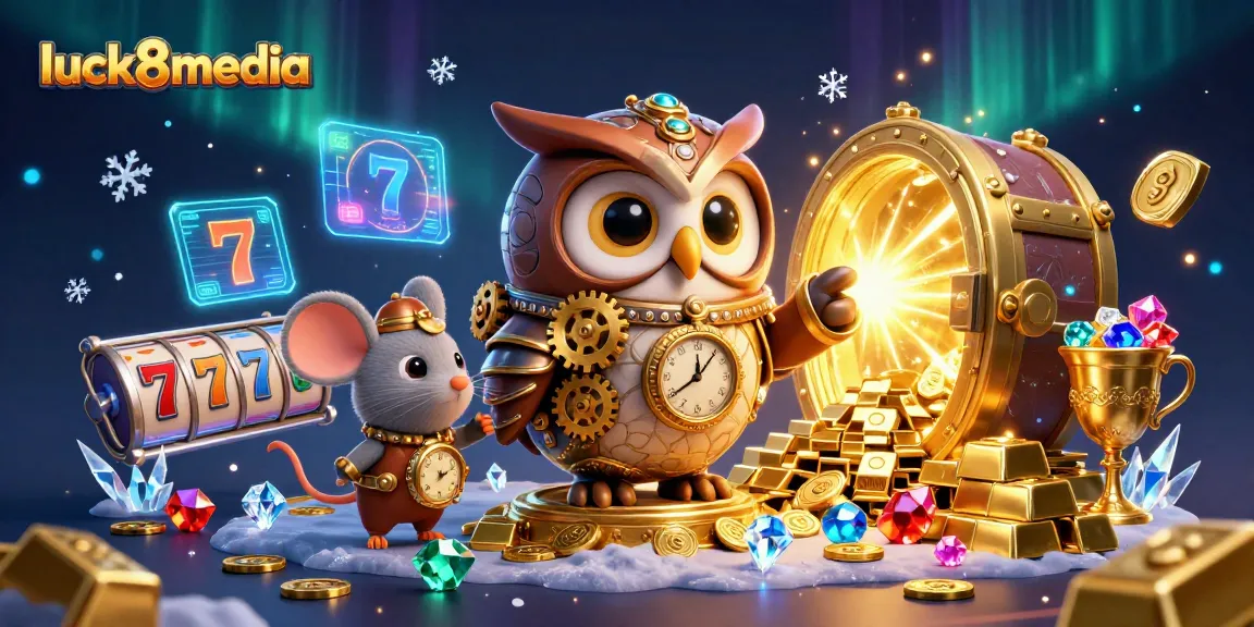 Experience thrilling gameplay at luck8media with vibrant slot machines and a dynamic casino scene.